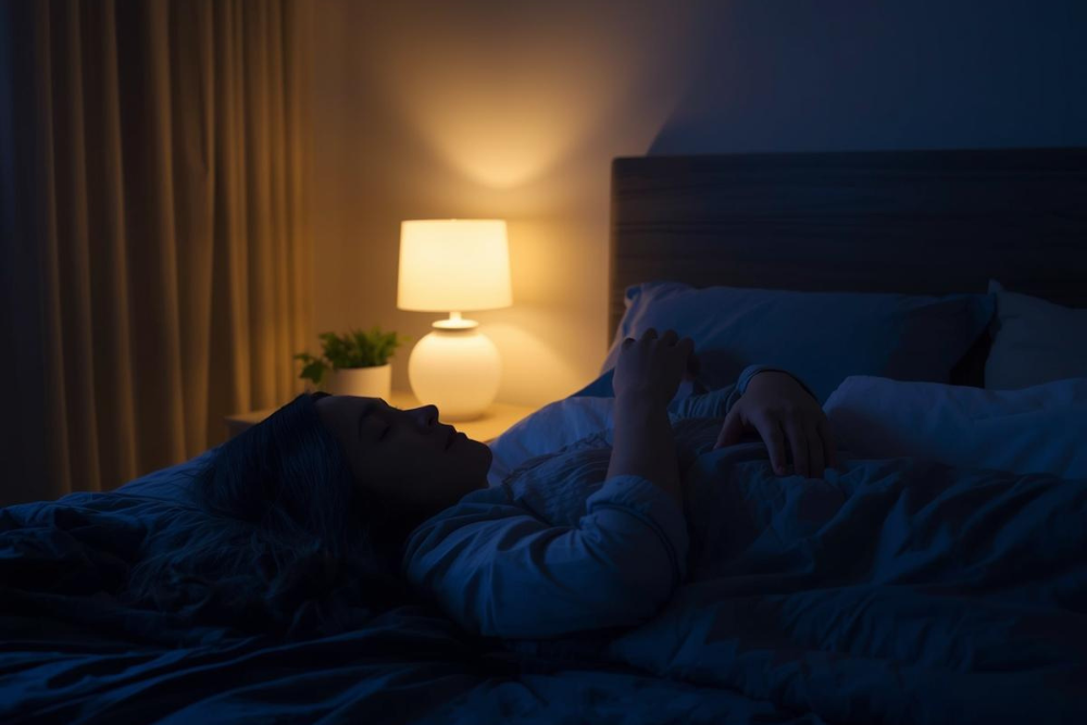 Person sleeping peacefully to support emotional and mental health